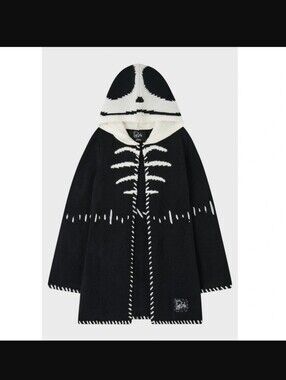 Killstar Black & White Skeleton Hooded Cardigan